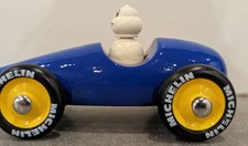 Vintage Vilac Michelin Bibendum Wooden Race Car Made in France Rare Collectible