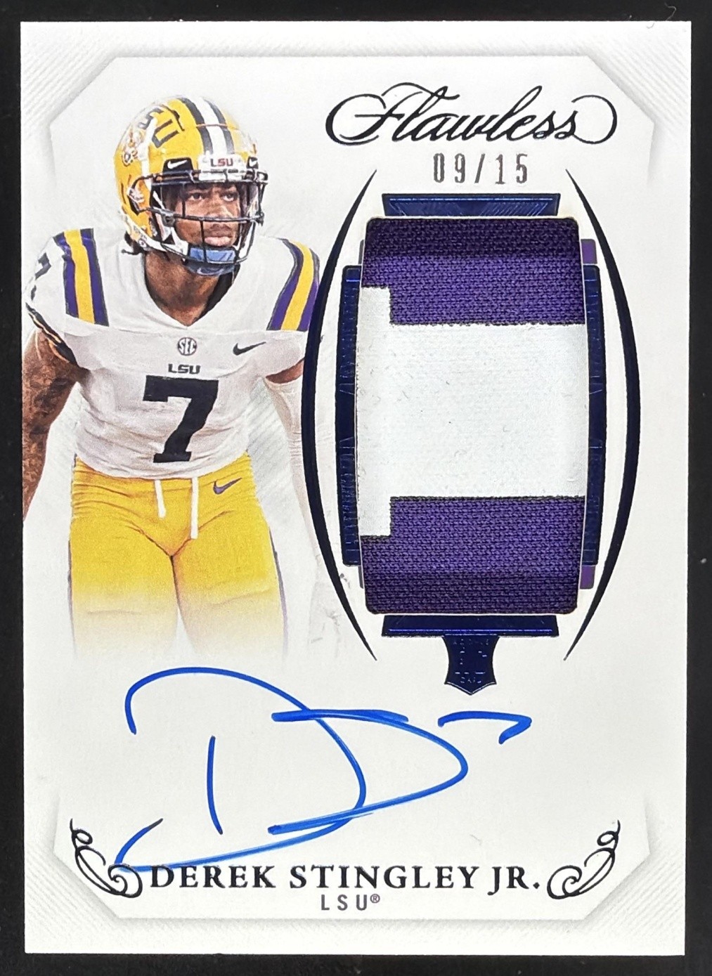 Derek Stingley Jr. Panini Flawless Collegiate #143 Autographs