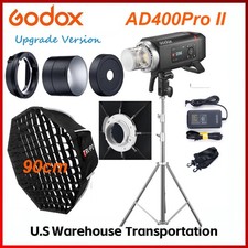 US Godox AD400Pro II 400Ws Outdoor Flash with 90cm softbox 280cm tripod Kit