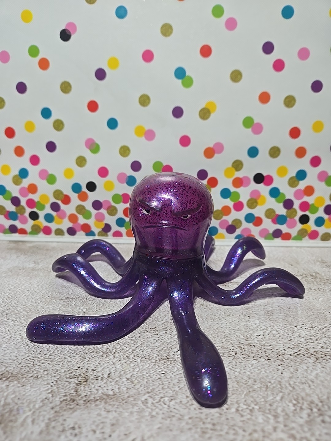 Toy Story 3 Stretch The Octopus Purple Glitter Figure 8.5" By 4" Disney Pixar