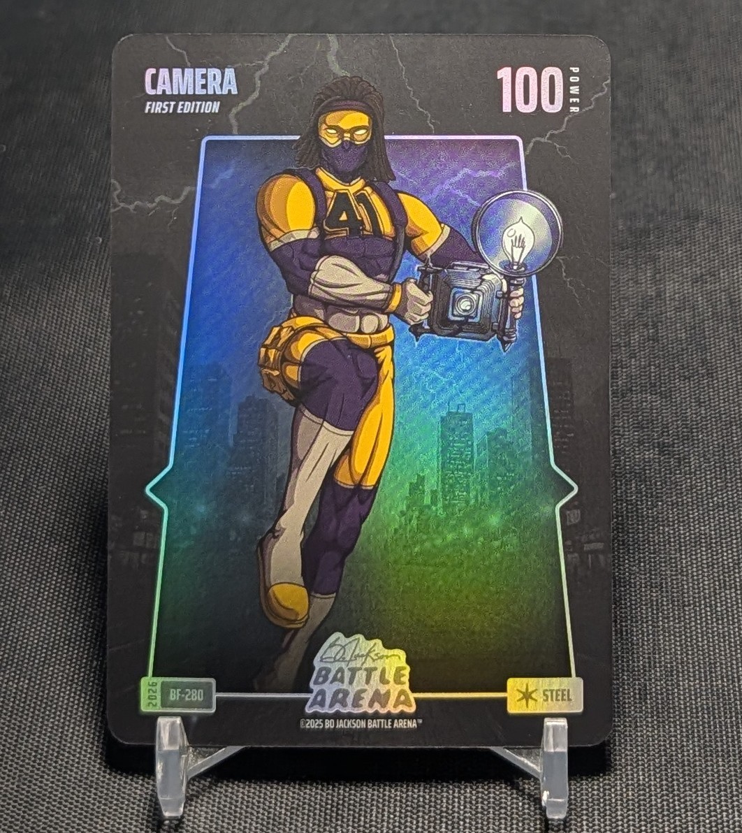 Alvin Kamara CAMERA Steel Battlefoil 2026 Bo Jackson Battle Arena #BF-280 Saints