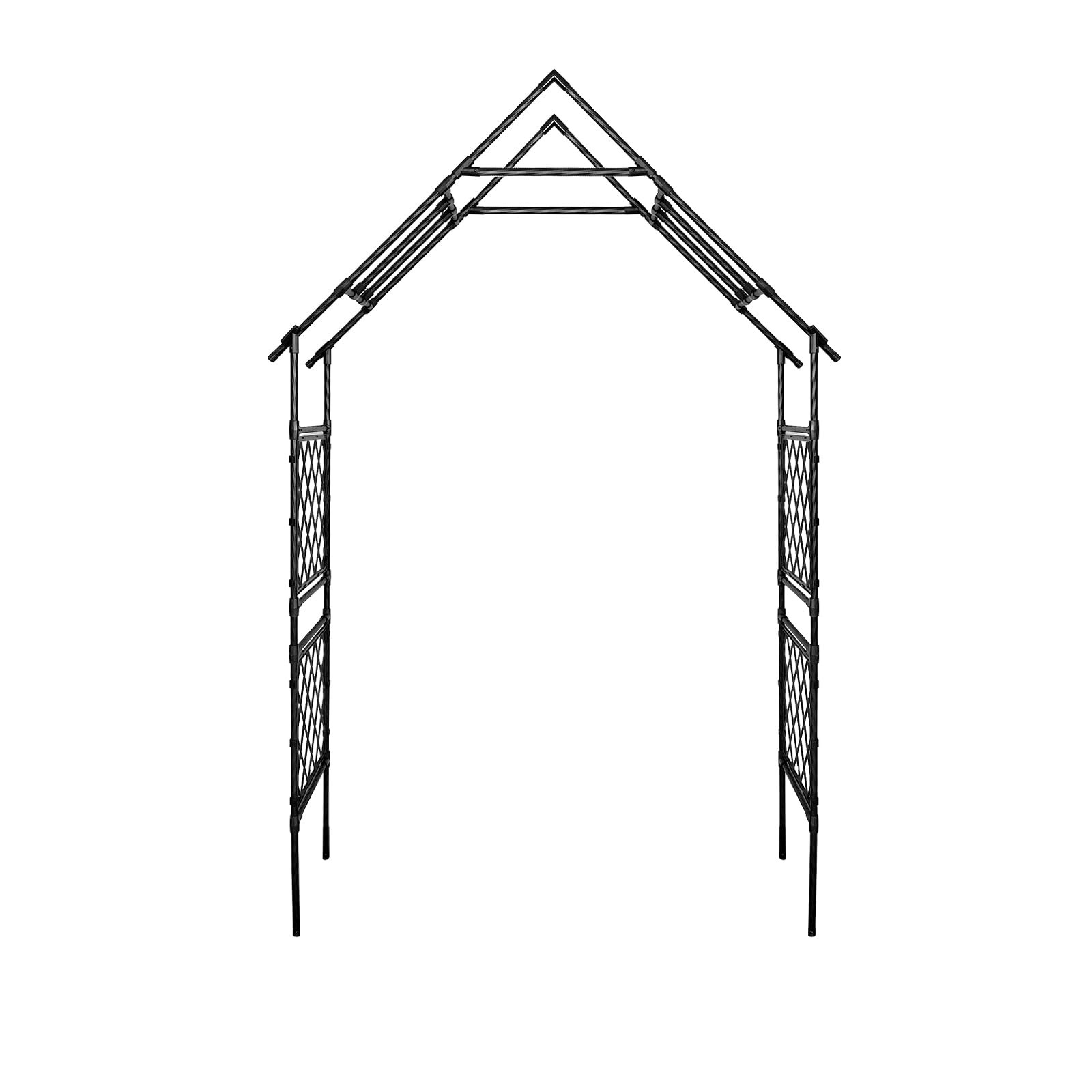 Arche de jardin avec treillis pour plantes grimpantes et arche de roses en acier vert