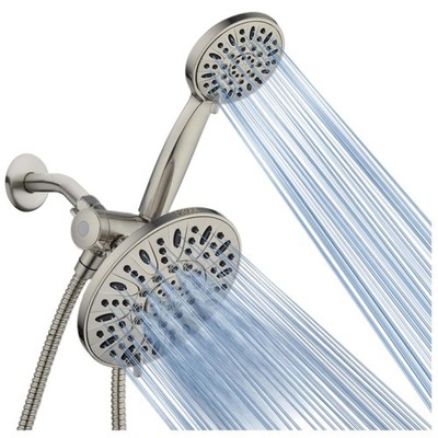 Angle-Adjustable 6-Setting Rain Shower and Hand Shower Combo   Effortless Luxury