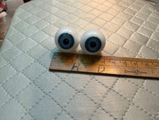 Lrg 25mm Blue Glass Eyes For Doll Making/Repair