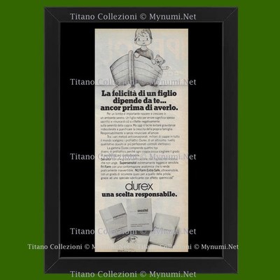 ca 1980 * Original Werbung 'Durex - Das Glück eines Sohnes liegt bei Ihnen..