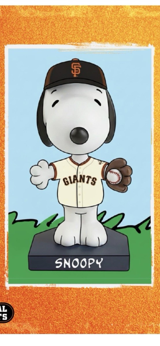 SF Giants 2026 Peanuts® Snoopy Bobblehead NIB Presale SGA Vs