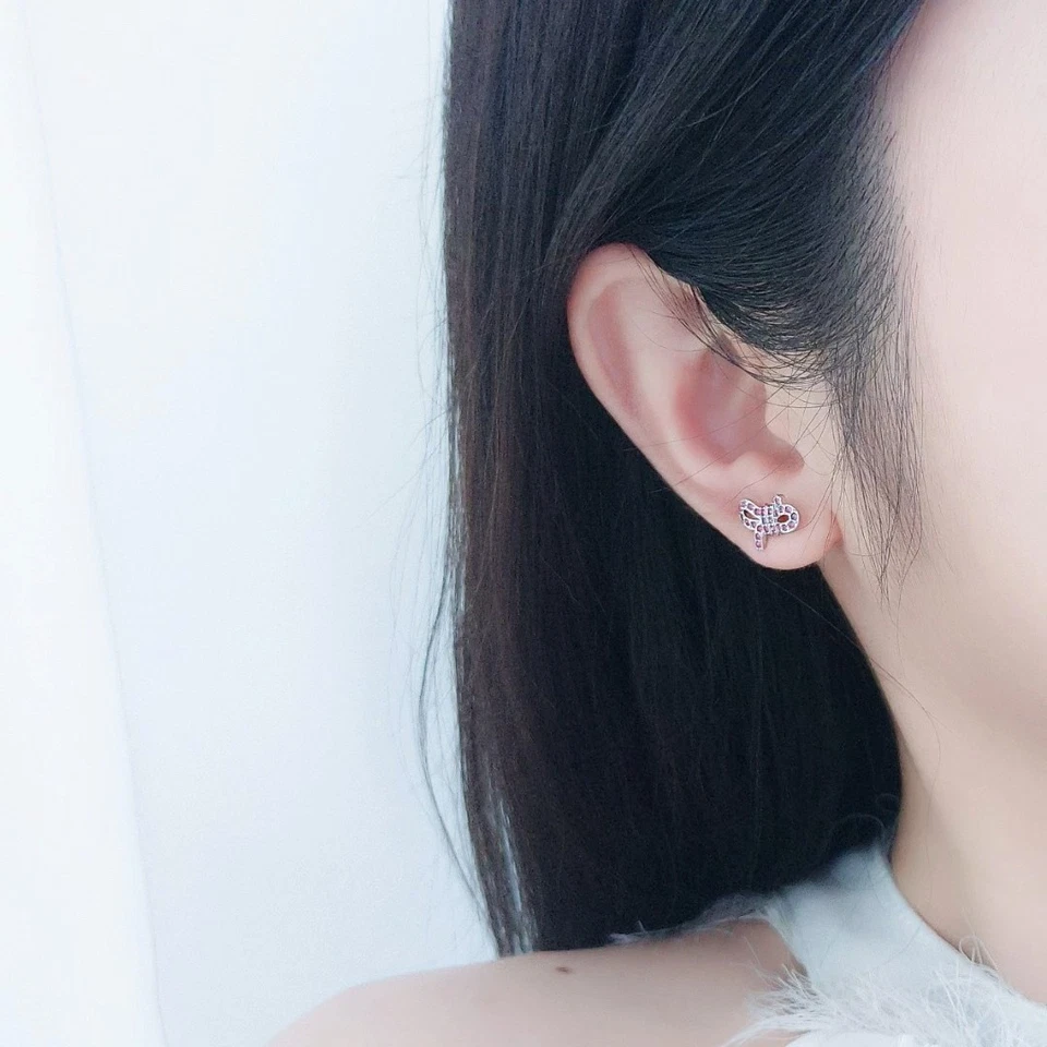 Swarovski romantic bow necklace female crystal knot earrings love life jewelry - Image 2 of 4