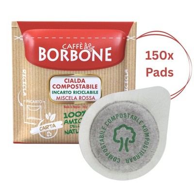 Caffè Borbone Miscela Rossa 150x Kaffeepads kompostierbare Pads 44mm ESE