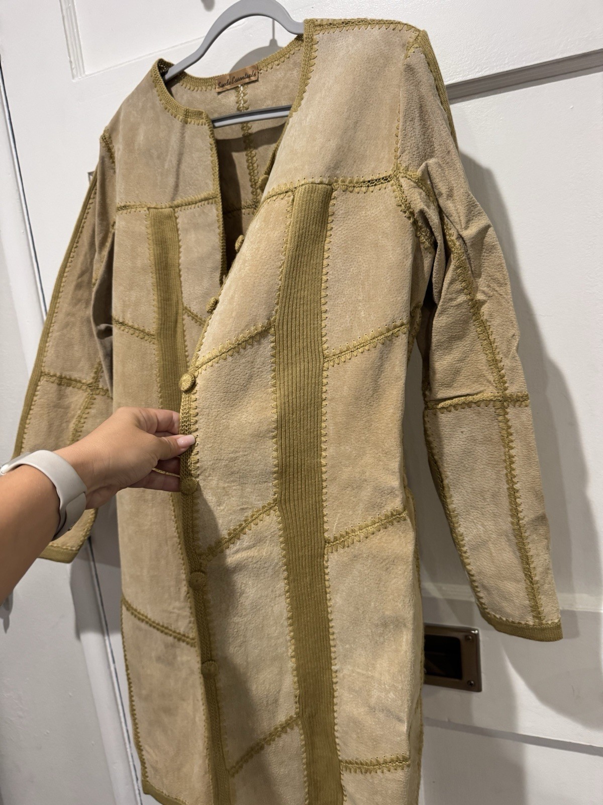 Vintage Suede Essentials Patchwork Suede Coat - image 3