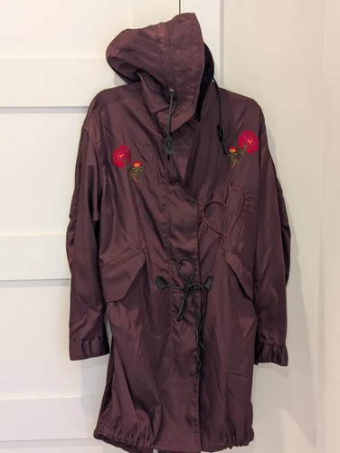 Cappotto Coach x Keith Haring ricamo viola floreale us intime ottimeioni condiz t 8ip