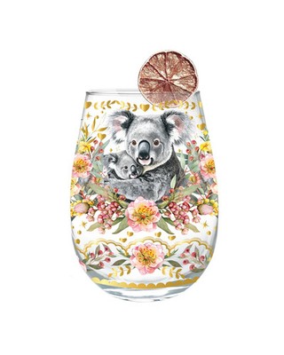 Lisa Pollock Stemless Golden Glamour - Koala Cuddles 24K Gold Lime Garnish