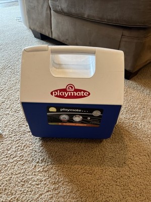 Igloo Playmate Elite 16 Qt Personal Cooler Blue White Flip Slide Over Top 