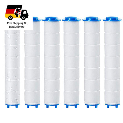 6 Stück PP Baumwollfilter Duschkopf 9,5 x 2 cm Chlorfrei Sediment