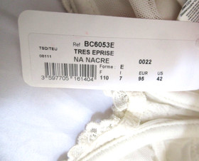 Eprise Lise Charmel Women's Ivory Tres Eprise Bra #08111 42DDD 42F NWT