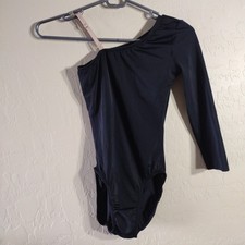 Balera SA Matte Black Leotard One Long Left Sleeve Dancewear MT3297