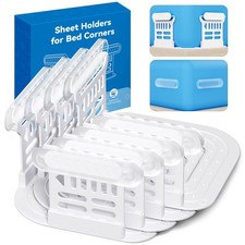 Sheet Holder with Heavy-Duty Mattress Straps   No More Loose Bedding, Universal