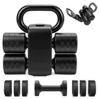 Adjustable 2-in-1 Convertible Kettlebell & Dumbbells Set, 4 in 1 Free Weights...