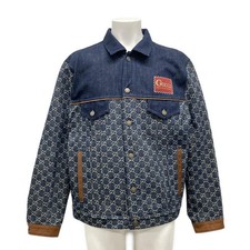 GUCCI - 649110 XDB1P Dark Navy Beige Outer fabric cotton Lightweight Jacket