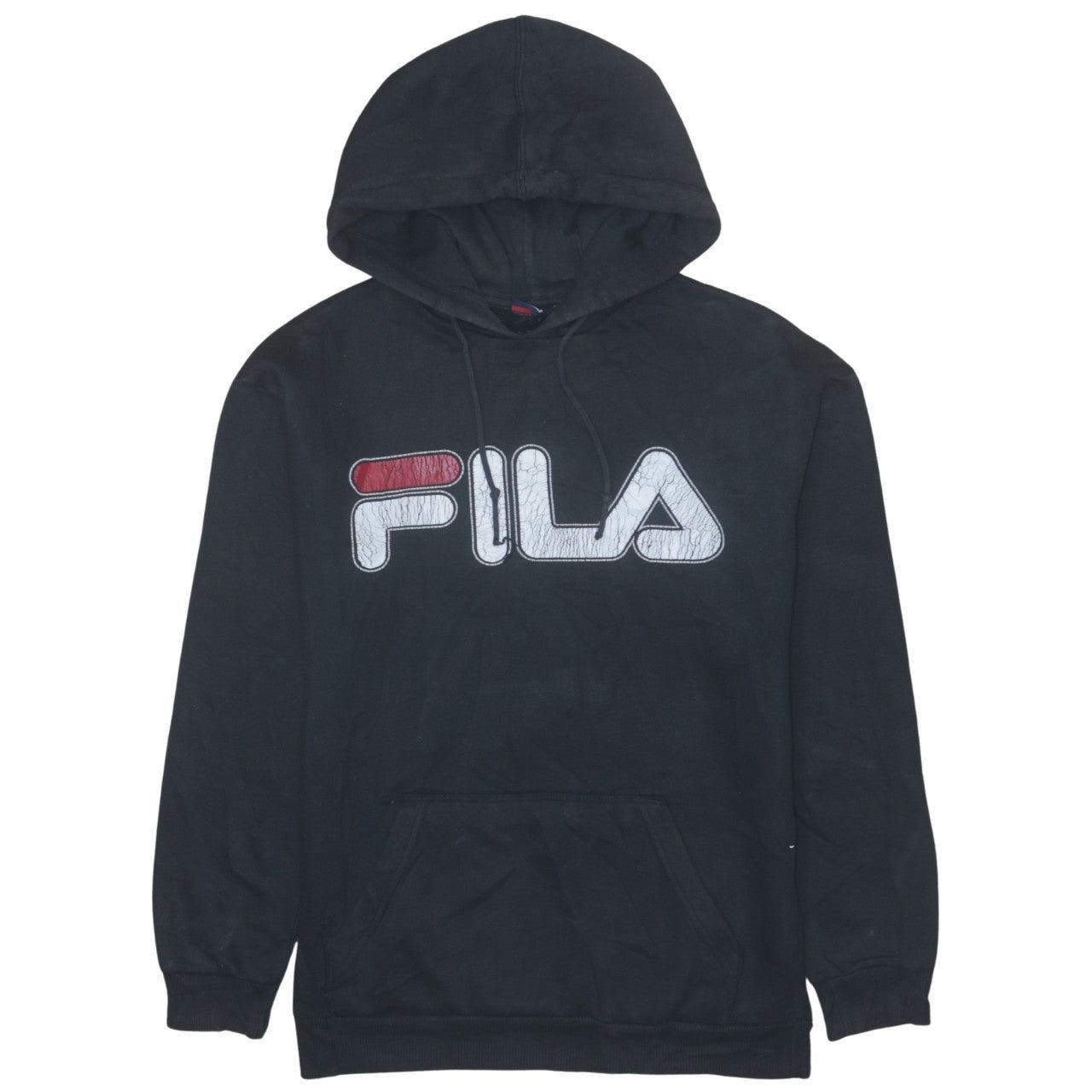 Felpa con cappuccio vintage FILA NERA UOMO S