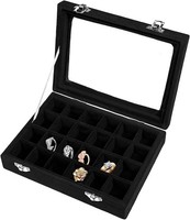 24 FäCher Damen Schmuckkasten Schmuck Box Schmuckkoffer SchmuckstäNder