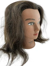 Annie Hairkins Series #4890 Chloe Human Hair Mannequin Manikin Cosmetology Head