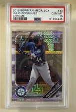 2019 Bowman Chrome Mega Box Julio Rodriguez #33 Mojo RC 1st PSA 10