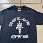 Vintage Golds Gym Lifting Tee Black White Silver Barbell Lifting Men’s Small USA