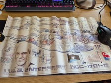 Star Trek USS Enterprise NCC-1701-D Cut Away Lithographie Wandposter von AMT/Ertl