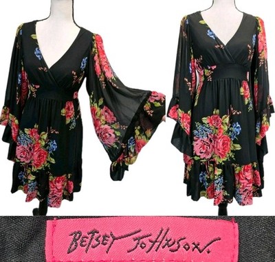 Vtg Y2k Betsey Johnson Bambi Babydoll Dress Sz 4 Boho Whimsigoth Fairy 3142  | eBay