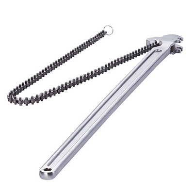 Chain Wrench, 48 inch Chain Pipe Wrench, 13.4''Diameter Capacity, CRV Reversible