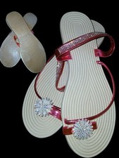 NWT Slip-On Sandals In Various Colors And Sizes with Rhinestones Flip Flop