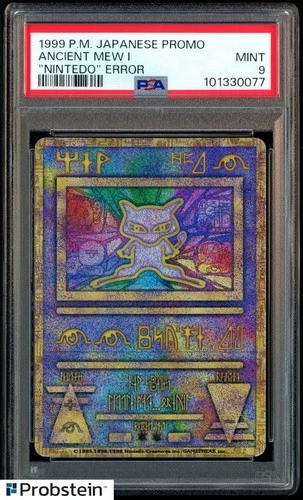 1999 Pokemon Japanese Promo Nintedo Error Ancient Mew I PSA 9 MINT