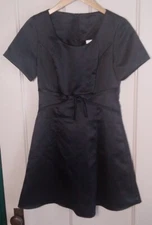 VTG 90s Dress Southeastern Performance Apparel Size 2 Black Satin NOLA Dance 