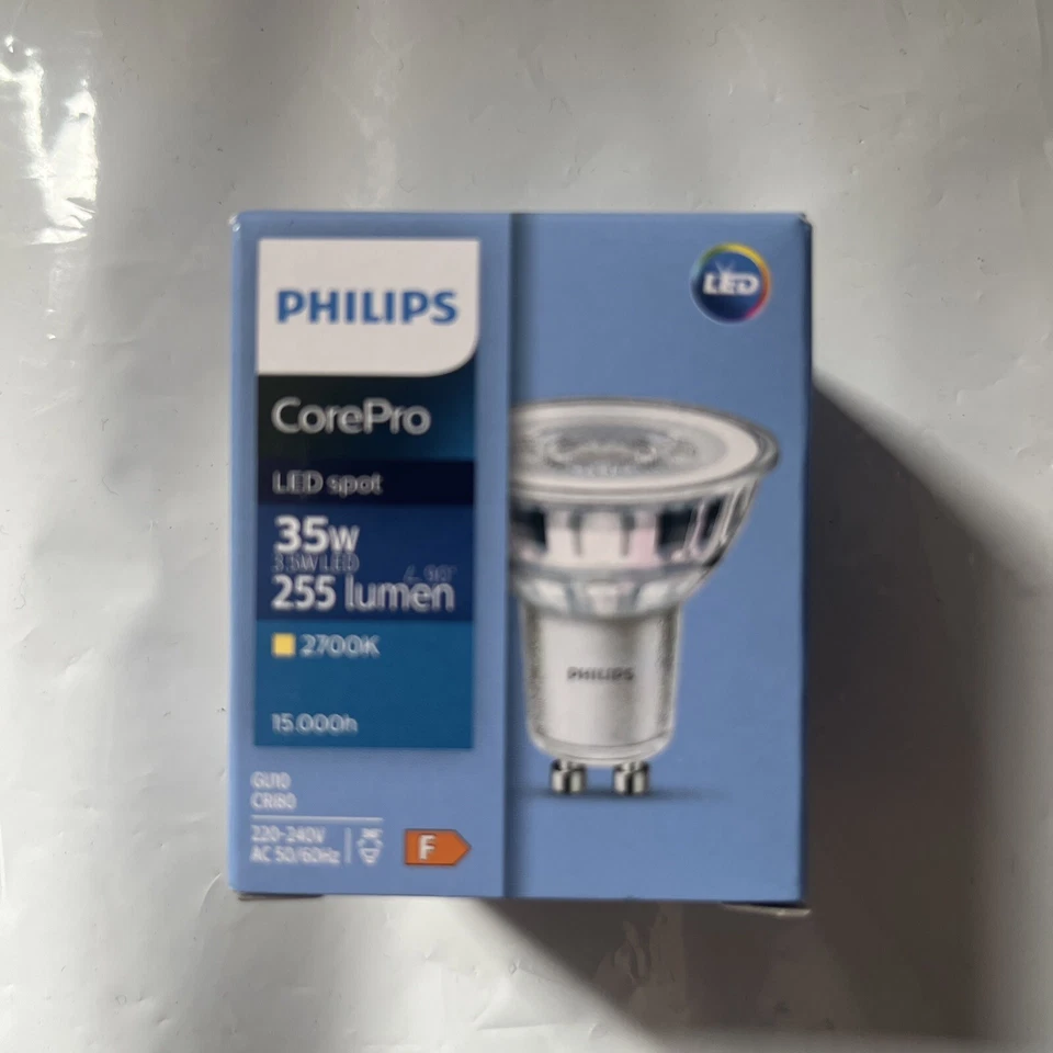 10 X Philips CorePro LED GU10 827 36D Non-Dim 35W 2700K Box Of 10 Lamps - Image 3 of 4