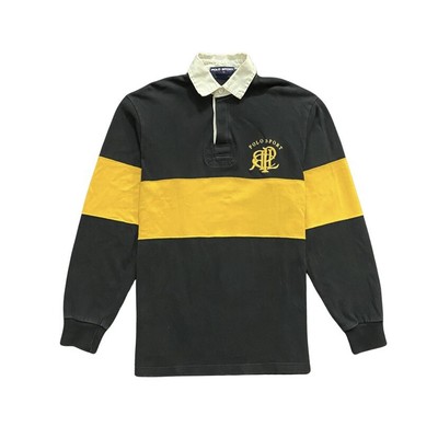 Vintage 90s Polo Sport Ralph Lauren Scribble Rugby Shirt Fit Large 