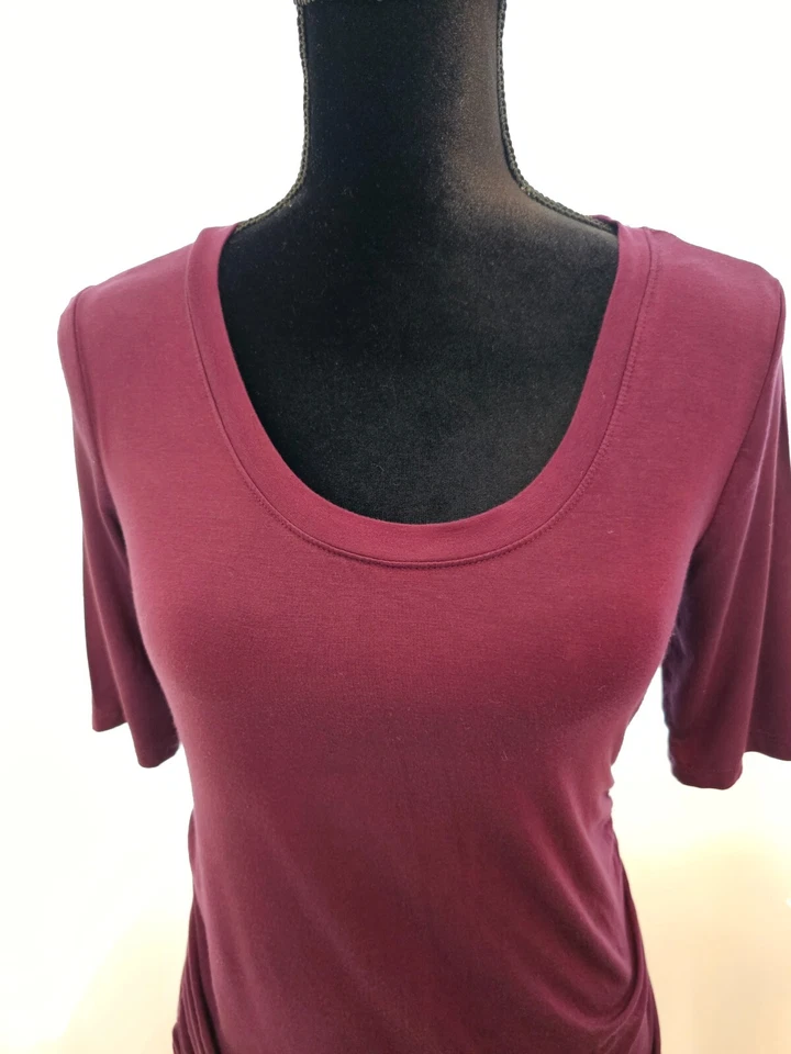 Motherhoods burgundy maternity dress in size S D125 - Image 2 of 4