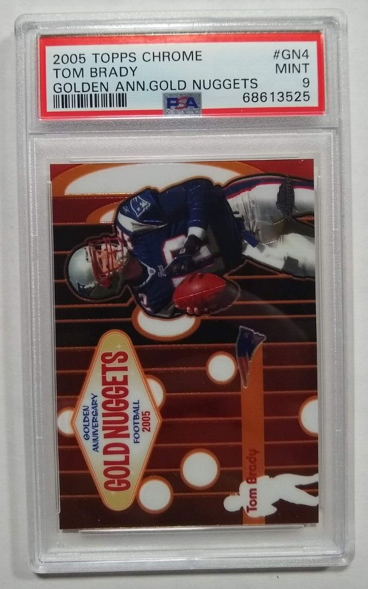 2005 Topps Chrome Tom Brady Gold Nuggets Insert PSA Mint 9 #GN4 Patriots