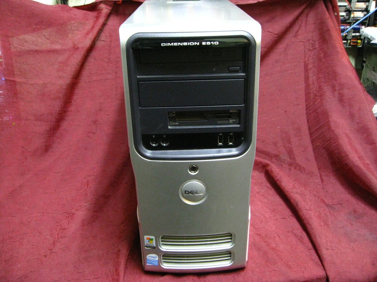 Vintage Win XP Era DELL DIMENSION E510 PC INTEL PENTIUM D 2.8GHz