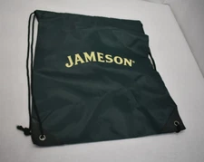 Jameson Irish Whiskey Green Branded Drawstring Bag 14" x 16-1/2" Lightweight