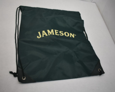 Jameson Irish Whiskey Green Branded Drawstring Bag 14'' x 16-1/2'' Lightweight