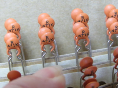 POE  XC5471KH Qty of 150 per Lot ceramic disk capacitors 500V 417K, ROHS; lot of