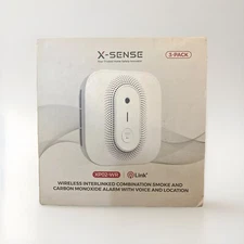 X-Sense Wireless Alarm Combination Smoke Carbon 3 Pack Voice Location XP02-WR