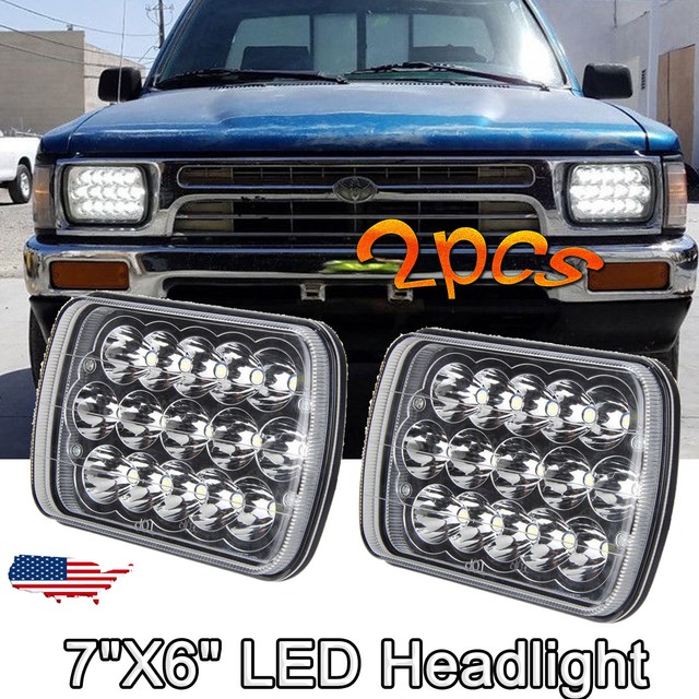 Pair Newest Brightest 105W 7X6" 5X7" LED Headlight DRL For Toyota ...
