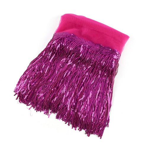 5 Yards 20CM Sequin Tassel Trim Polyester Fringe Lace Latin Curtain Dress DIY - Picture 11 of 23