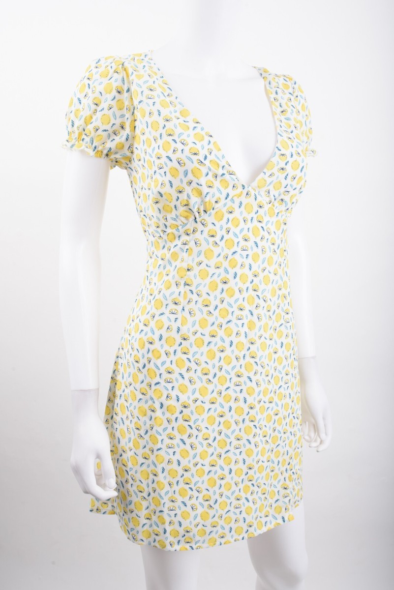 open lace back dress Beacall Backless Mini Dress | Lemon | Womens main image 0