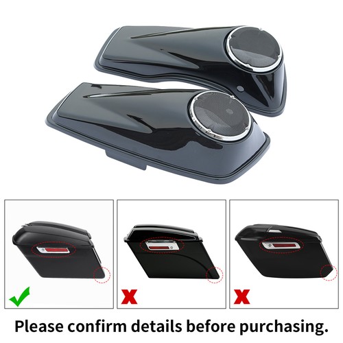 6.5" Saddlebag Speaker Lids Fit For Harley Touring Electra Street Glide 14-up - Picture 3 of 6
