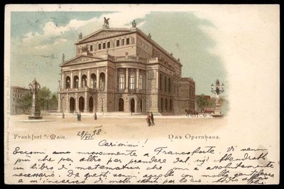 original postcard FRANKFURT a./ MAIN the opera house