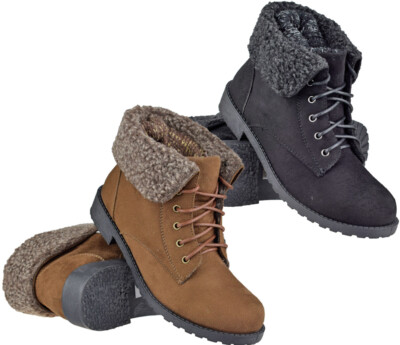 Ladies Ankle High Lace Up Winter Casual Walking Womens Boots Heels Shoes  Sizes UK