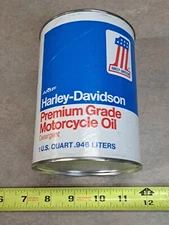 Un-opened Vintage Harley-Davidson AMF Premium Grade Motorcycle Oil 1 Qt. SAE-40