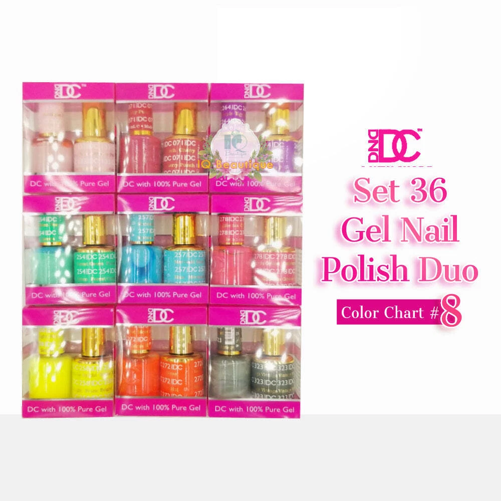 DC Gel-Polish Duo New Collection Set 36 duos with Color Chart #8